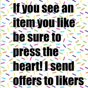 Private offers to my likers!!!